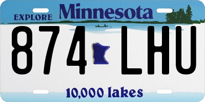 MN license plate 874LHU