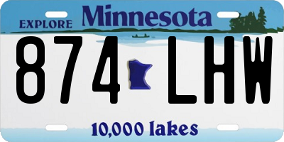MN license plate 874LHW