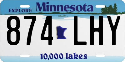 MN license plate 874LHY