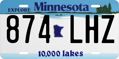 MN license plate 874LHZ
