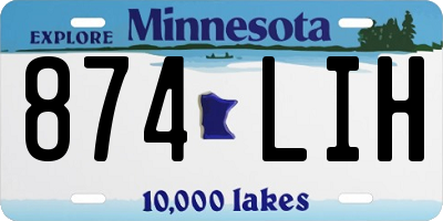 MN license plate 874LIH