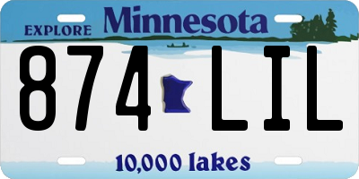 MN license plate 874LIL