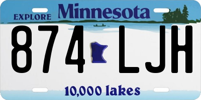 MN license plate 874LJH