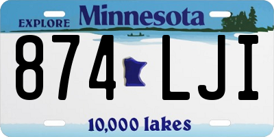 MN license plate 874LJI