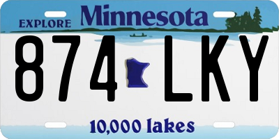 MN license plate 874LKY
