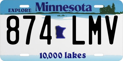 MN license plate 874LMV