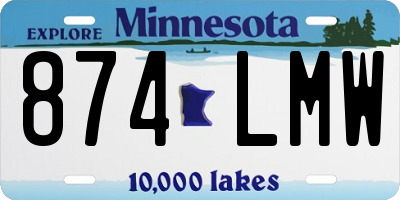 MN license plate 874LMW