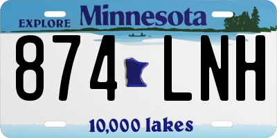 MN license plate 874LNH