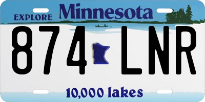 MN license plate 874LNR