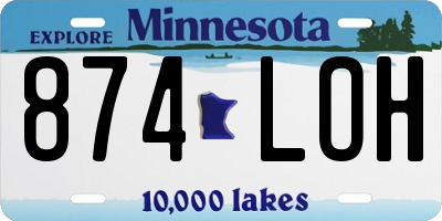 MN license plate 874LOH