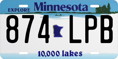 MN license plate 874LPB