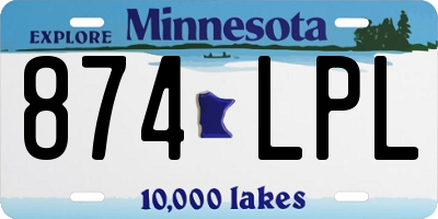 MN license plate 874LPL