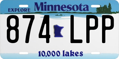 MN license plate 874LPP