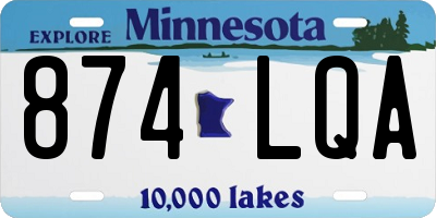 MN license plate 874LQA
