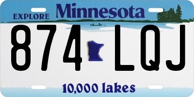 MN license plate 874LQJ
