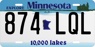 MN license plate 874LQL