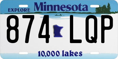 MN license plate 874LQP