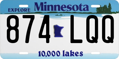 MN license plate 874LQQ
