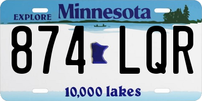 MN license plate 874LQR