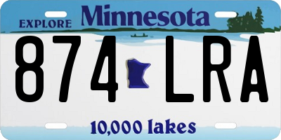 MN license plate 874LRA