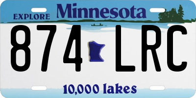 MN license plate 874LRC