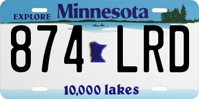 MN license plate 874LRD
