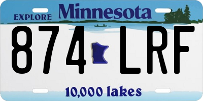 MN license plate 874LRF