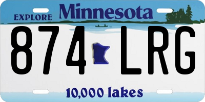 MN license plate 874LRG