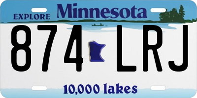 MN license plate 874LRJ