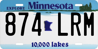 MN license plate 874LRM