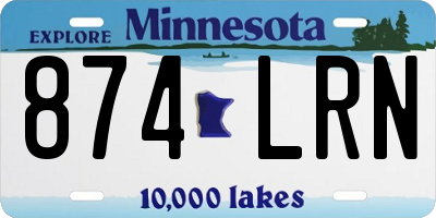 MN license plate 874LRN