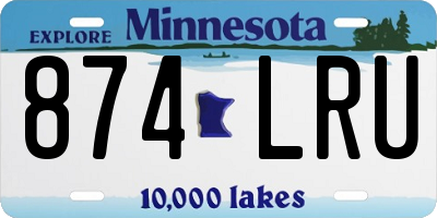 MN license plate 874LRU