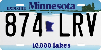 MN license plate 874LRV
