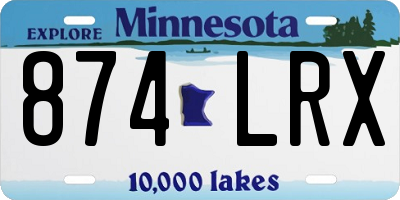 MN license plate 874LRX