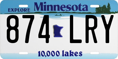 MN license plate 874LRY