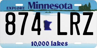 MN license plate 874LRZ