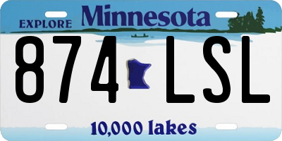 MN license plate 874LSL
