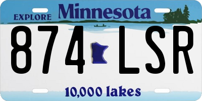 MN license plate 874LSR