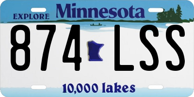 MN license plate 874LSS