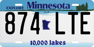 MN license plate 874LTE