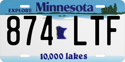 MN license plate 874LTF