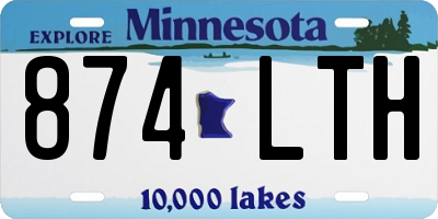 MN license plate 874LTH