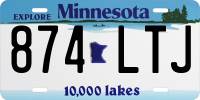 MN license plate 874LTJ
