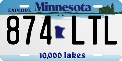 MN license plate 874LTL