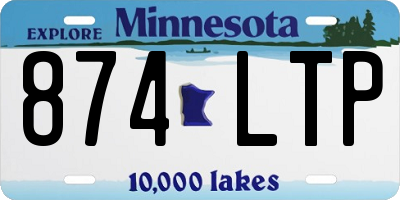 MN license plate 874LTP