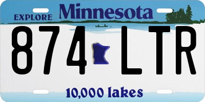MN license plate 874LTR
