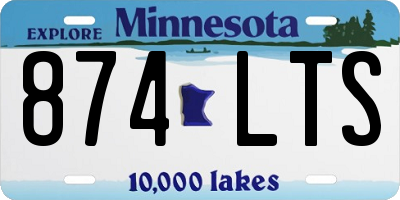 MN license plate 874LTS