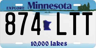 MN license plate 874LTT