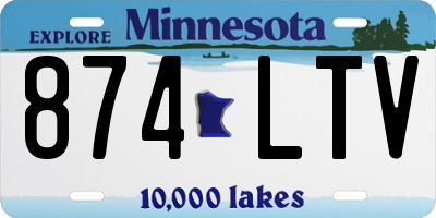 MN license plate 874LTV