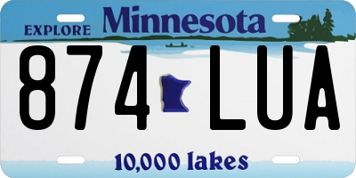 MN license plate 874LUA
